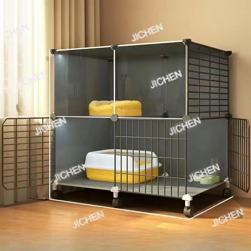 

JC черный чай, серая клетка для кошек, маленькая квартира, кошка, вилла, дом, туалет, кошачья клетка для лазания, бытовая