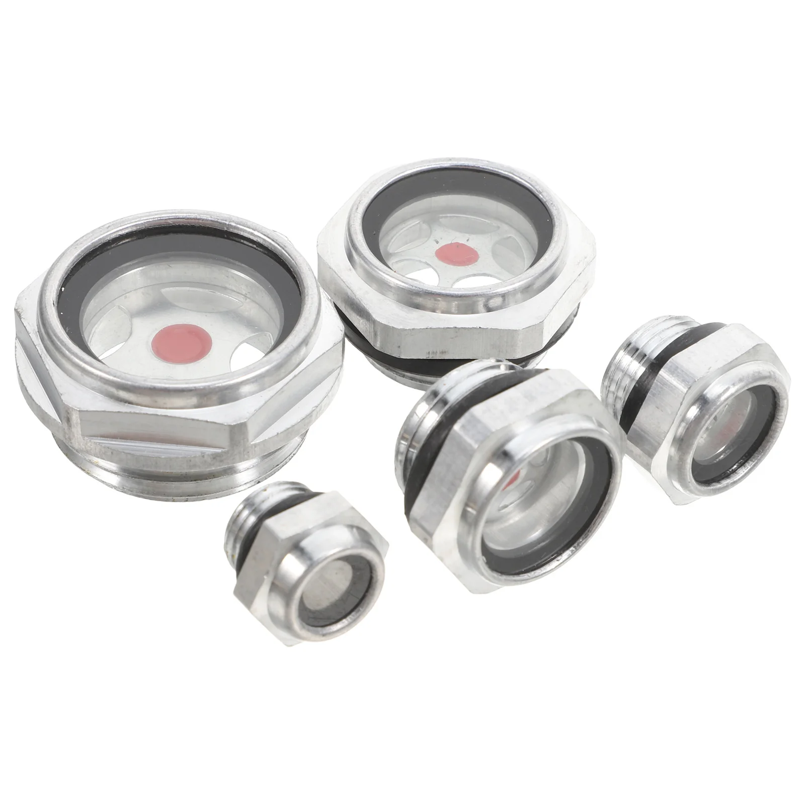 

5Pcs Oil Level Aluminum Alloy for Air Compressor Oil Tank Male Thread Indicator Durable Easy Installation