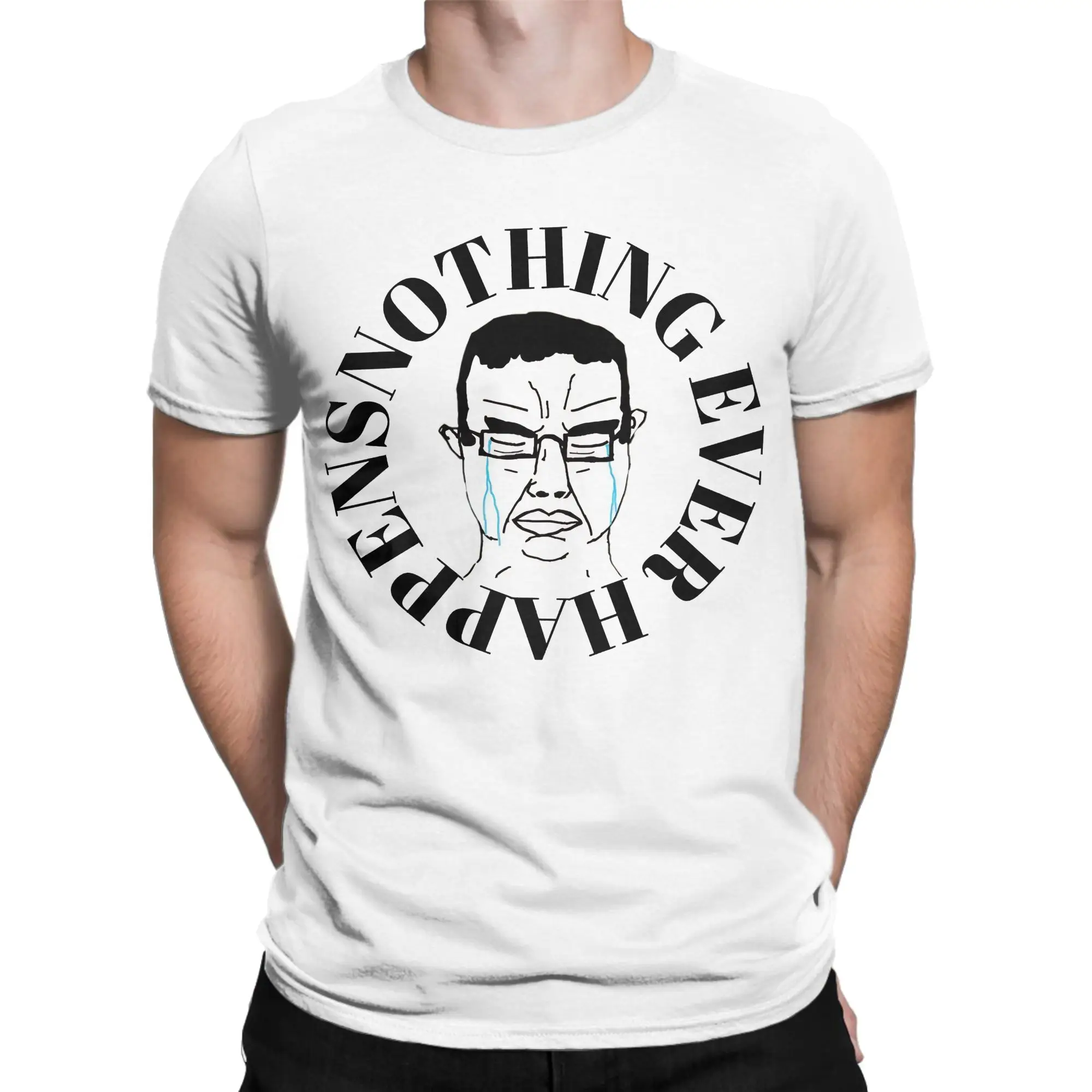 Funny Nothing Ever Happens Chudjak T Shirt Men Round Neck Short Sleeve Tops  Cotton Summer Top Tee