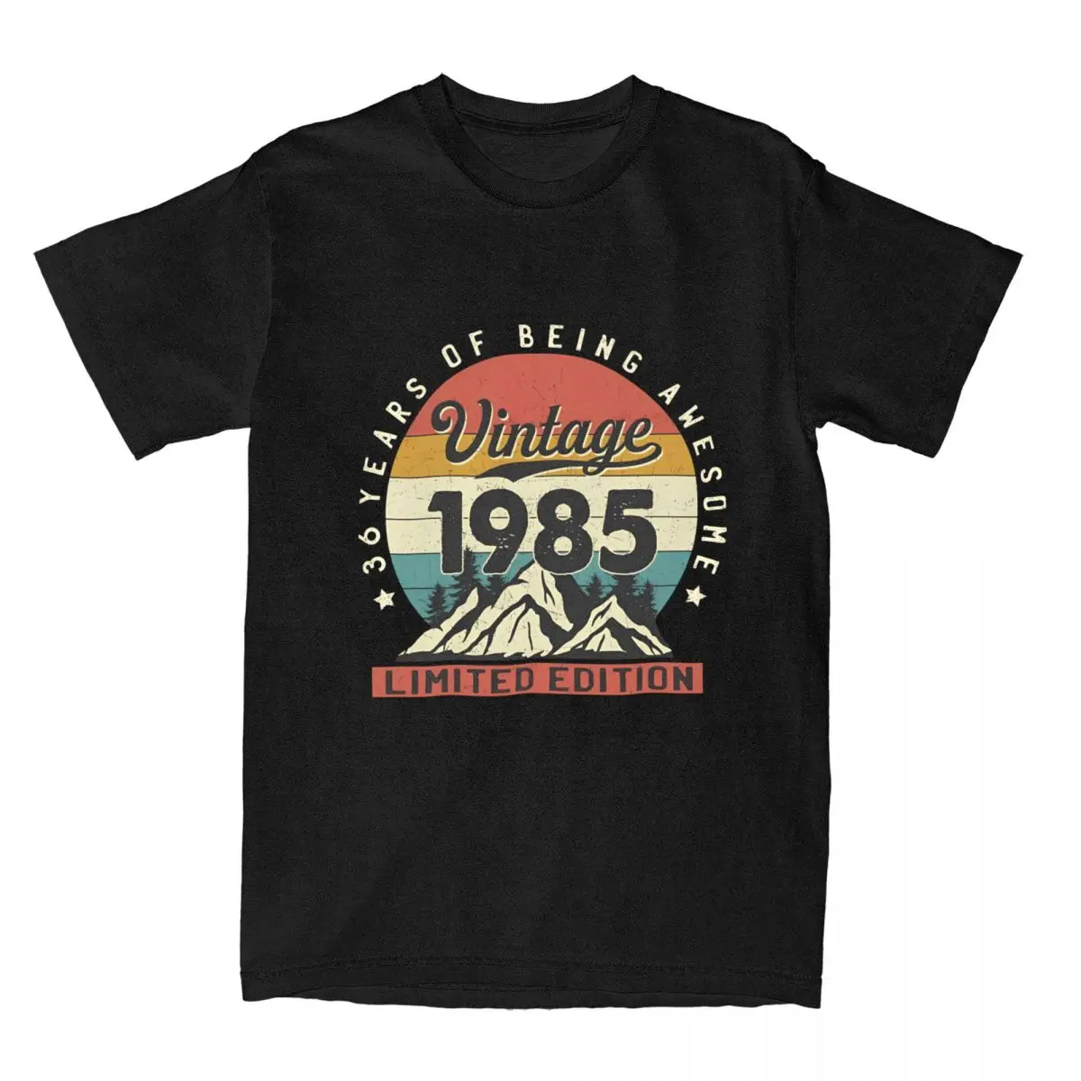 1985 Old Limited Edition T-Shirt Harajuku T Shirts Short-Sleeve Awesome Tshirt Beach Pure Cotton O Neck Plus Size 5XL Clothes