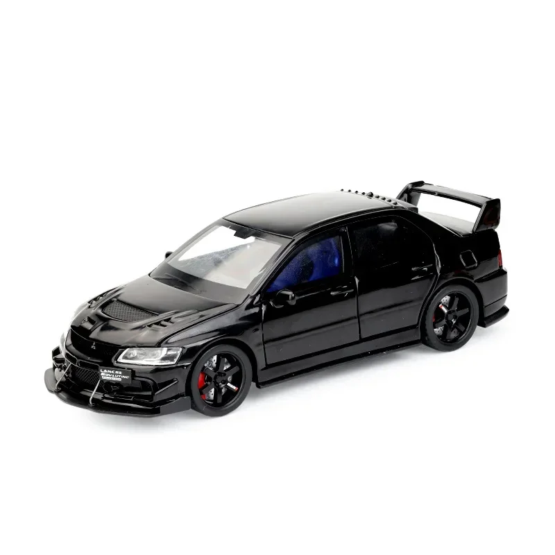 Mitsubishi EVO Alloy Car Model Sound and Light Children's Toy Simulation 1/32 Vehicle Birthday Gift Collection Miniature Voiture