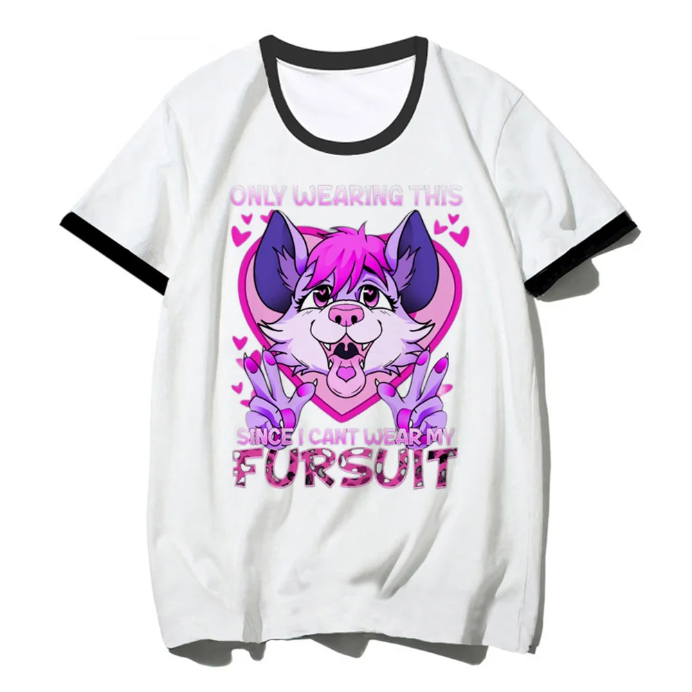 Furry Tee women summer manga comic t-shirts female harajuku designer anime clothing