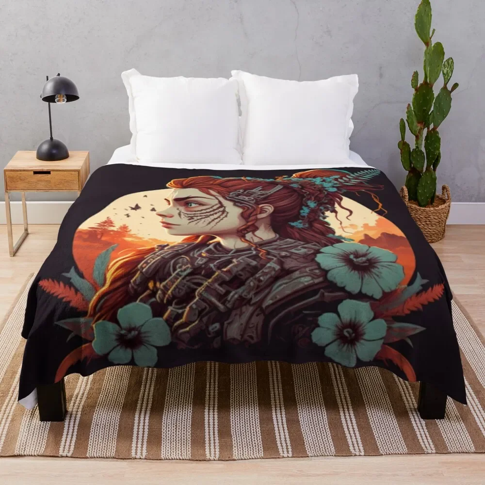 Horizon zero dawn Aloy Throw Blanket Polar Bed halloween Blankets Luxury Thicken Soft Plaid Baby for sofa Blankets