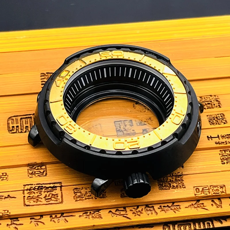 Matte Black NH35 Tuna Watch Case fit for NH35 NH36 4R Movement Sapphire Crystal Glass 30ATM Waterproof Seiko Canned Replace Case