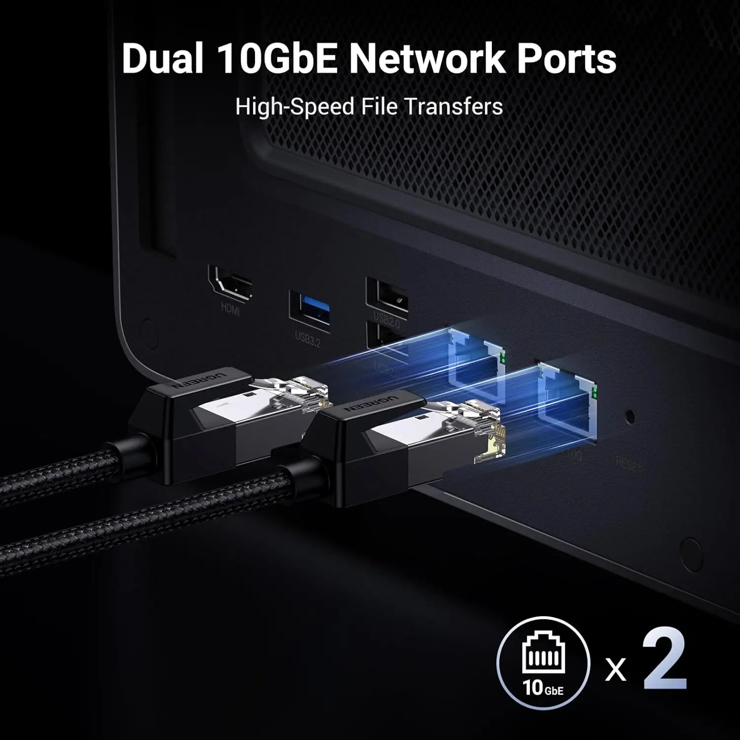 TLF UGREEN NASync DXP8800Plus 8 Bay Desktop NAS i5 1235u 10-Core CPU 8GB DDR5 RAM 128G SSD تخزين الشبكات (بدون قرص)