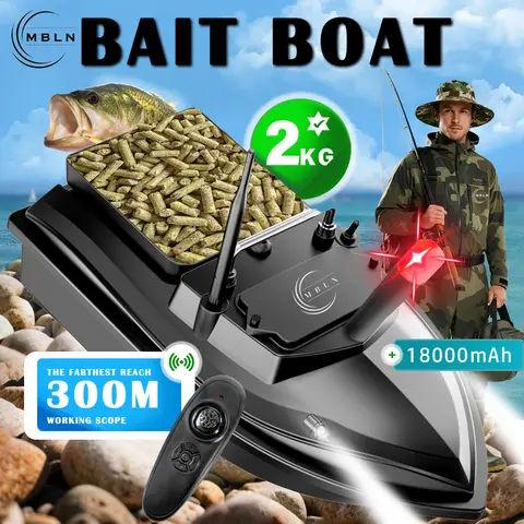 MBLN 브랜드, RC 잉어 낚시 미끼 보트, 이중 미끼 호퍼, 2kg 미끼 용량, 300m 원격 제어 범위, 배터리 부족 경고 MBLN 브랜드, RC 잉어 낚시 미끼 보트, 이중 미끼 호퍼, 2kg 미끼 용량, 300m 원격 제어 범위, 배터리 부족 경고