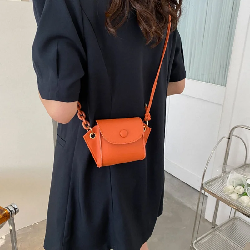 Summer Mini Gold Crossbody Bags for Women Cute Korean Ins Chic Shoulder Chain Bag All-match Portable Coin Flap Handbags Female