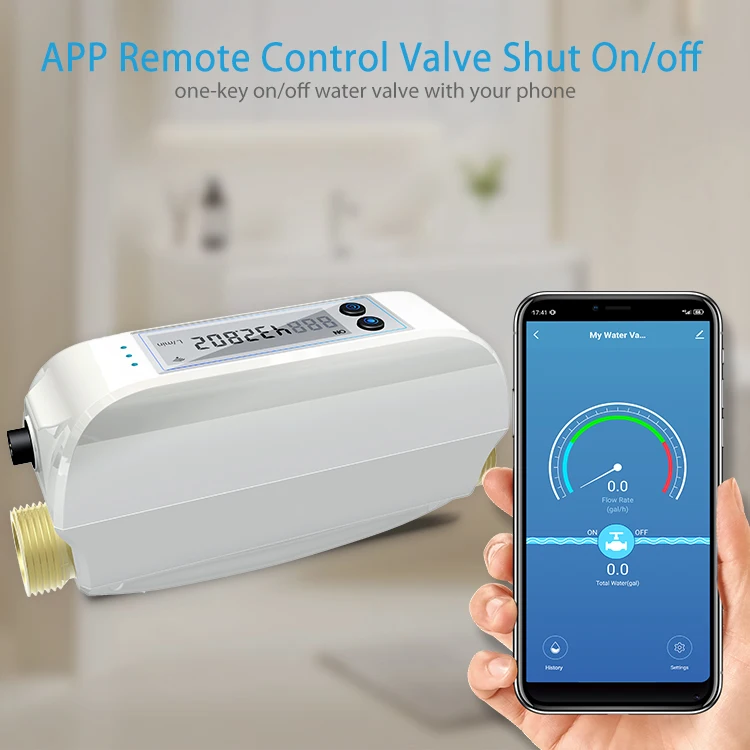 WiFi Smart Water Valve Meter for RV with Ultrasonic Technology and Voice Control