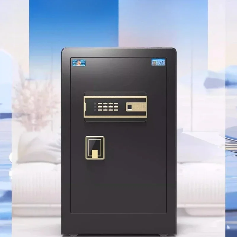 #Livingroom Decoration Large Office Intelligent Anti-theftFingerprint Password Safe Household Heavy Duty Three-layer Safe Luxury