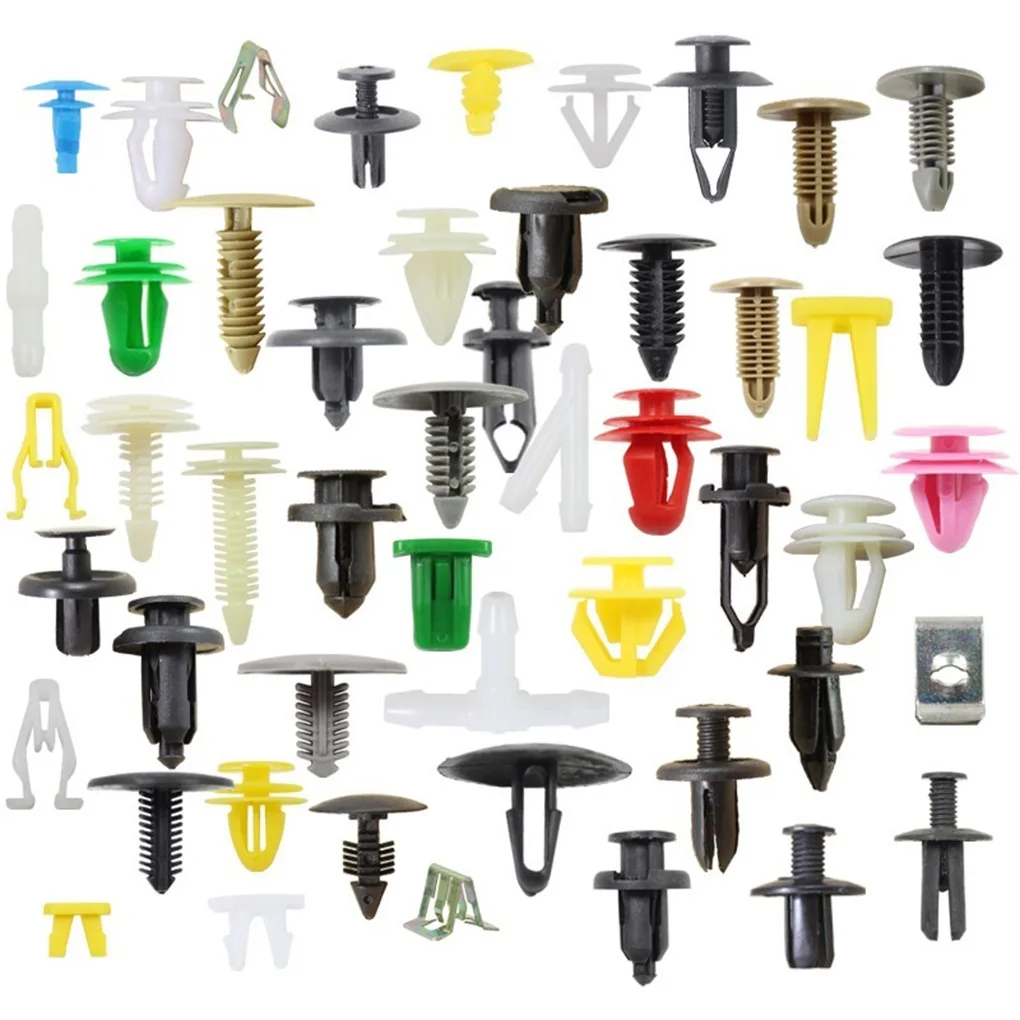 200Pcs Car Clips Fastener Screws Bumper Interior Decoration Auto Plastic Random Mixing Universal Plastic