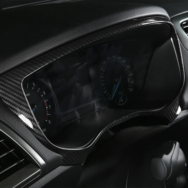 ألياف الكربون لوحة القيادة الإطار الكسوة داش غطاء لوحة الكسوة لفورد فيوجن مونديو 2013-2018 (محرك اليد اليسرى) JAS