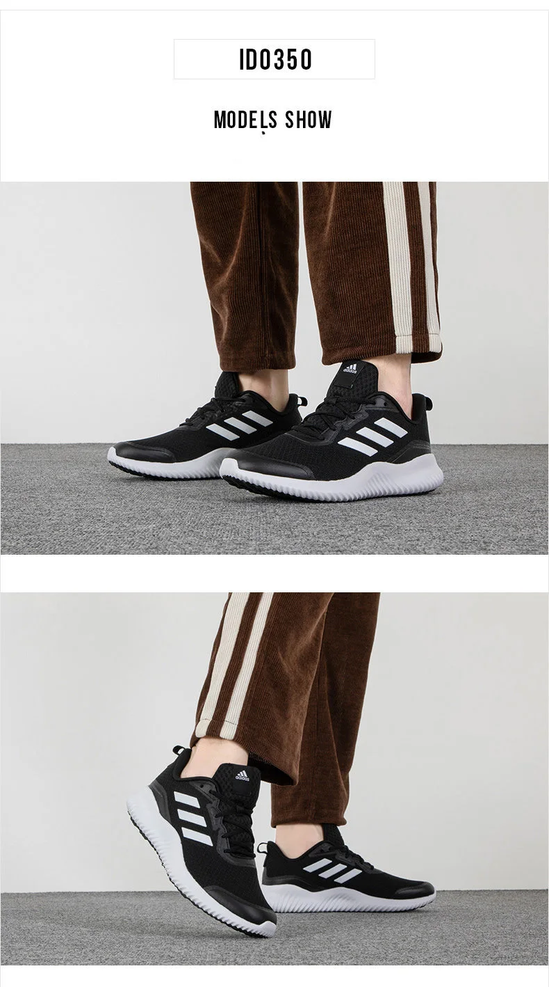 Adidas ID0350 Herren-Laufschuhe aus synthetischem Mesh, Stoffeinlage, flexible Gummilaufsohle, leichter, sportlicher Sneaker für das tägliche Training – Detail 3