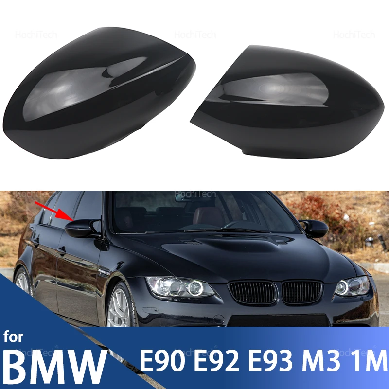 

Gloss Black Mirror Cap for BMW E90 E92 E93 M3 1M Replacement High Quality Car Side Rearview Mirror Cover Accessories