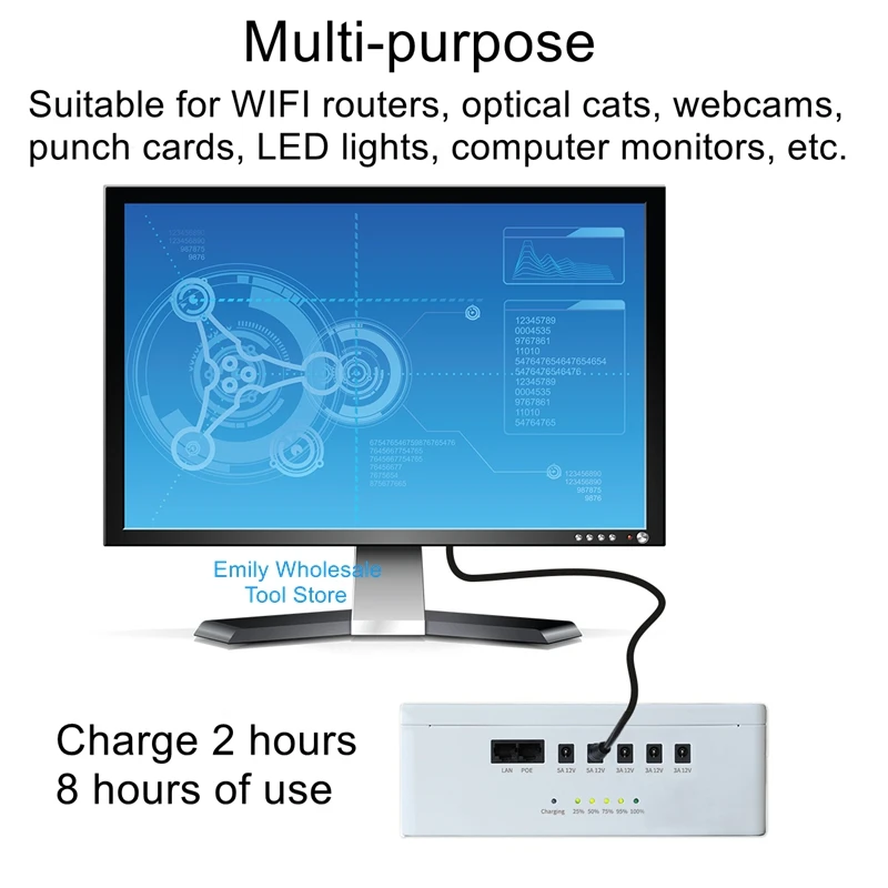 60W uninterruptible power supply miniups computer all-in-one DC backup power optical cat camera