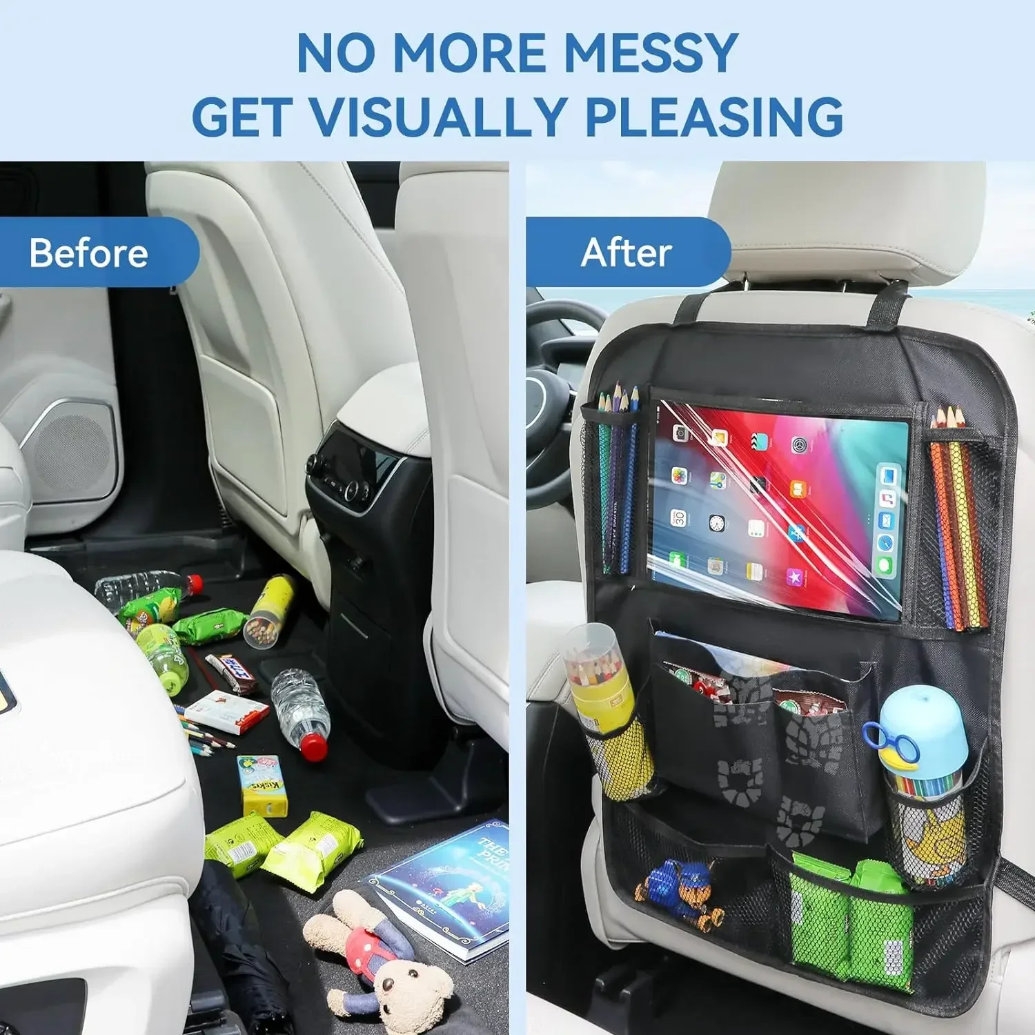 Storage Bag Large Capacity Classified Storage Portable and Practical Vehicle Mounted Multifunctional Car Seat Back Sorage Bag image 6