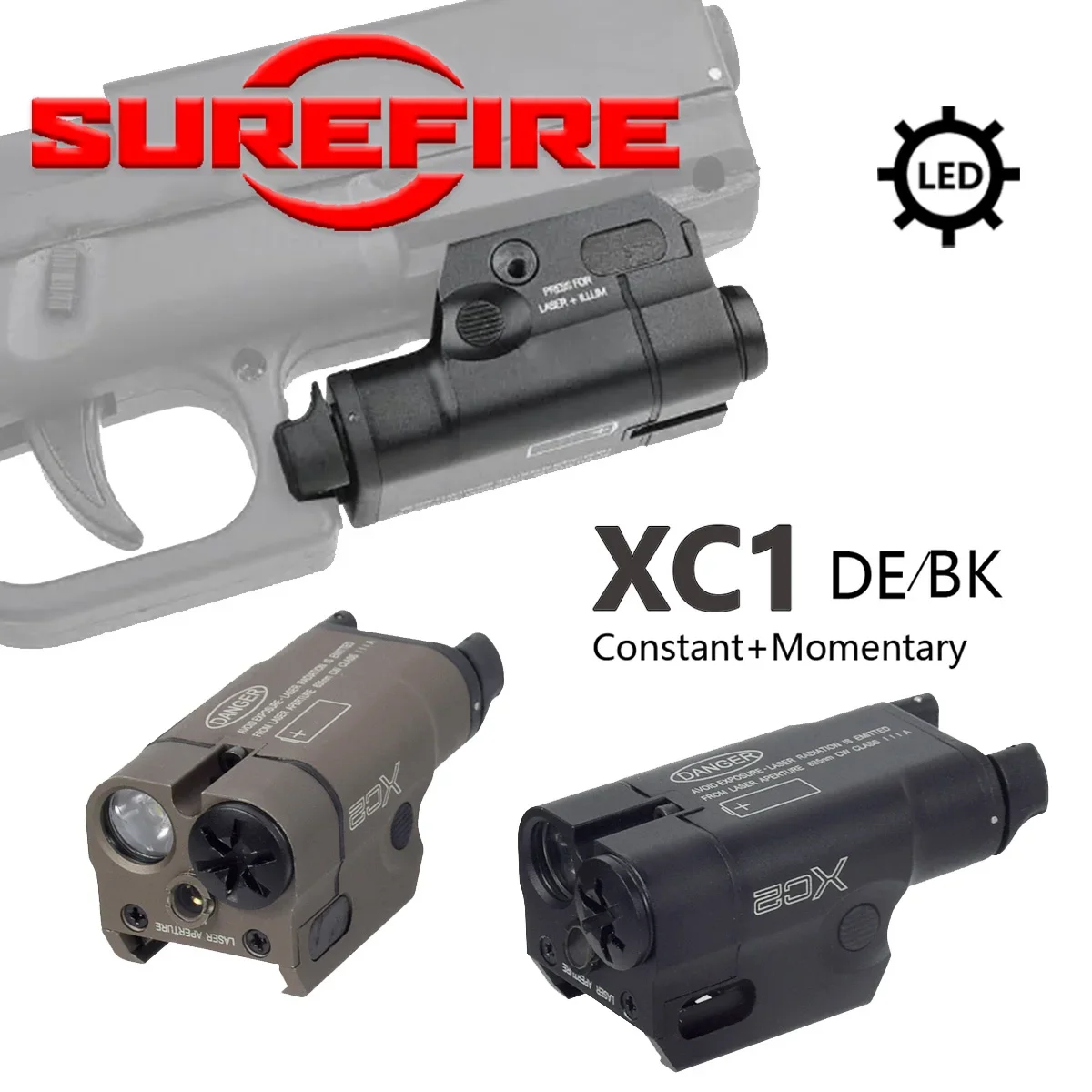 Tactical Surefire XC1 X300 Ultra  X300U LED Flashlight Metal Scout Torch for GLOCK 17 19 Hunting Light Lanterna 20mm Rail