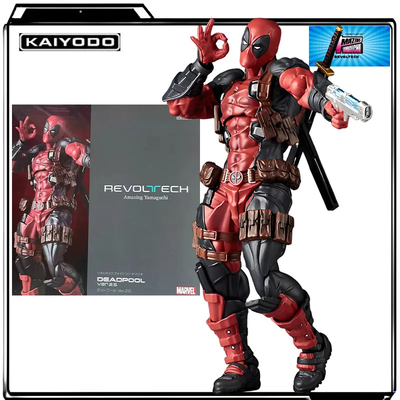 

Kaiyodo Original AMAZING YAMAGUCHI Deadpool Ver.2.5 Anime Action Figures Toy for Boys Christmas Gift Collectible Model Ornaments
