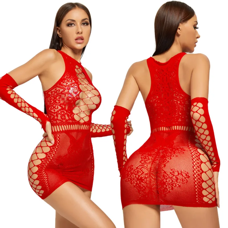 

Women Sexy Lingerie Mesh Fishnet Body stockings MIni Dress Open Bra Crotchless Teddies Bodysuits Female Sexy Porno Underwear