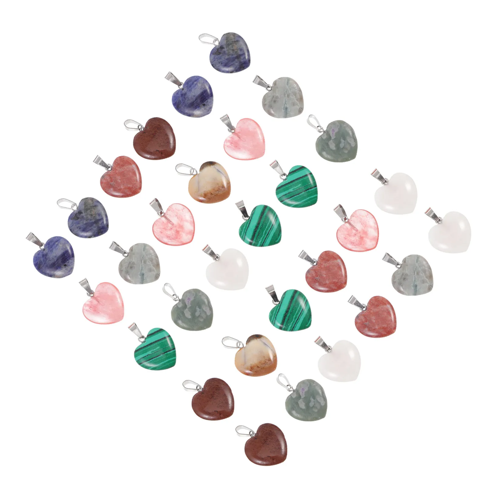 

40Pcs Heart Shaped Pendant for DIY Jewelry Making Necklace Bracelet Earring Crafting Supplies Premium Material Fade Resistant