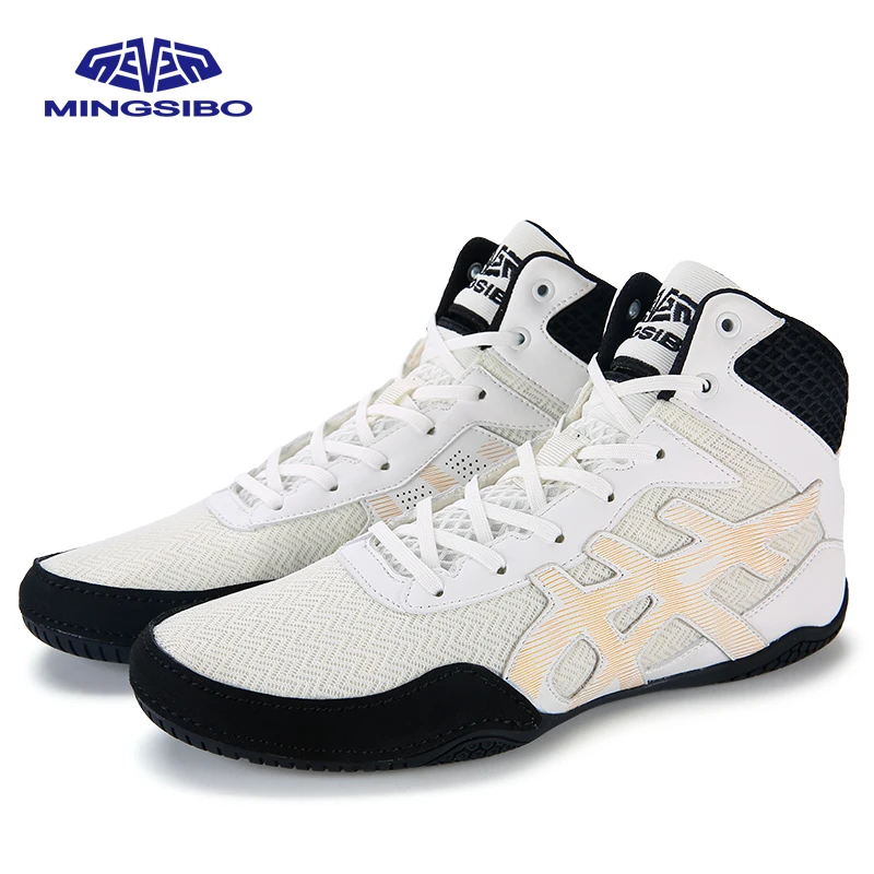 Boxing Shoes Breathable Mesh Non-slip Sole Lightweight Training Sneakers for Kickboxing Wrestling Combat Sports Size 36-47
