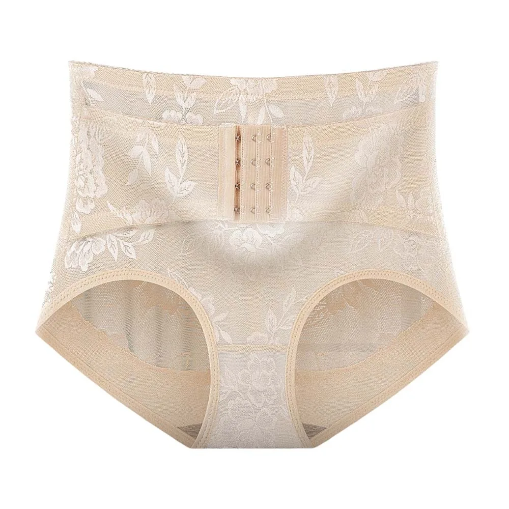 

With Buckle Slimming Shapewear Lace Flower Shapers Seamless Panties Women Medium High Waist Waist Trainer