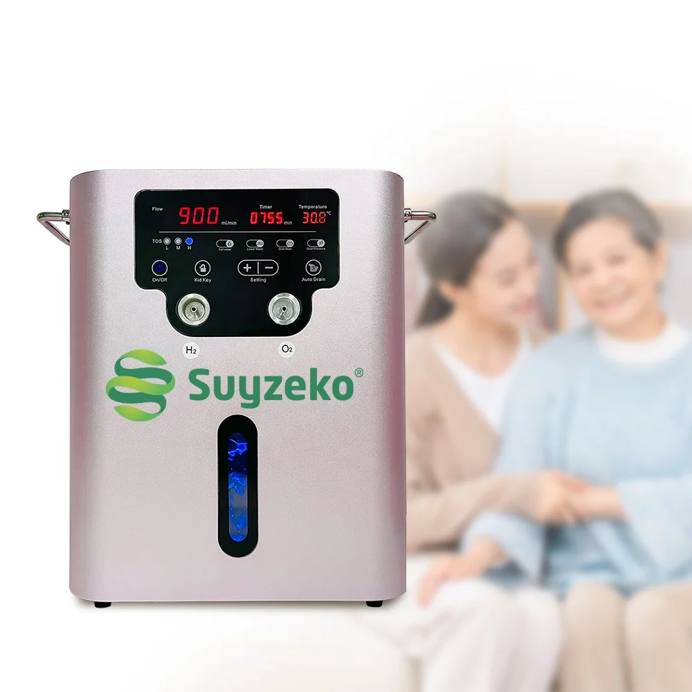 Customized Suyzeko hydrogen O²flow 120ml 180ml 300ml 600ml 900ml 1500ml 3000ml hydrogen generator h2 inhalation machine