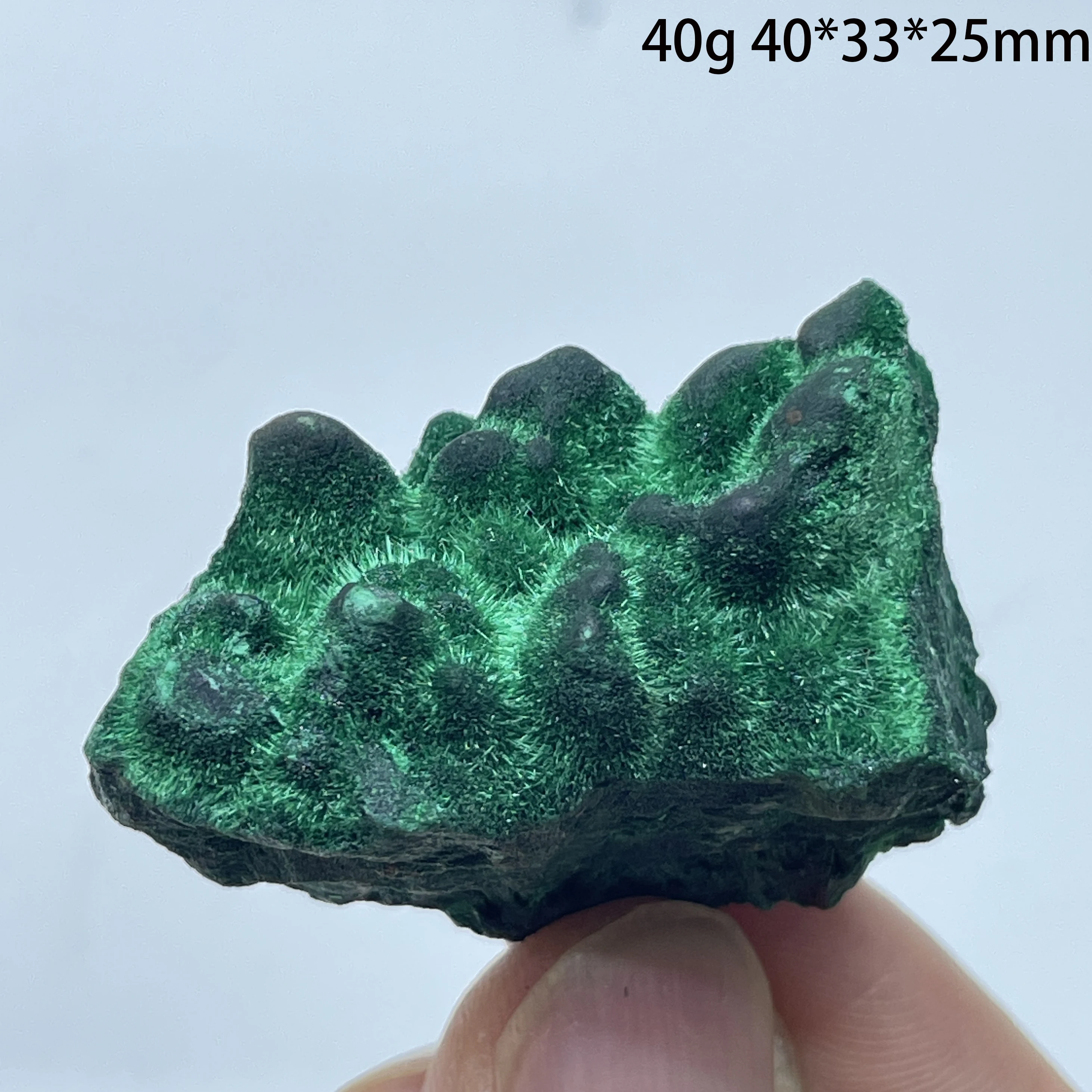 Natural Needlelike Malachite Mineral Specimen Quartz Crystal Raw Stone Collection Home Decor