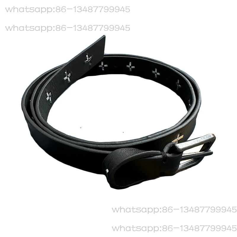 

Black belt retro dark hip hop high street hedi godly, pin buckle leather belt