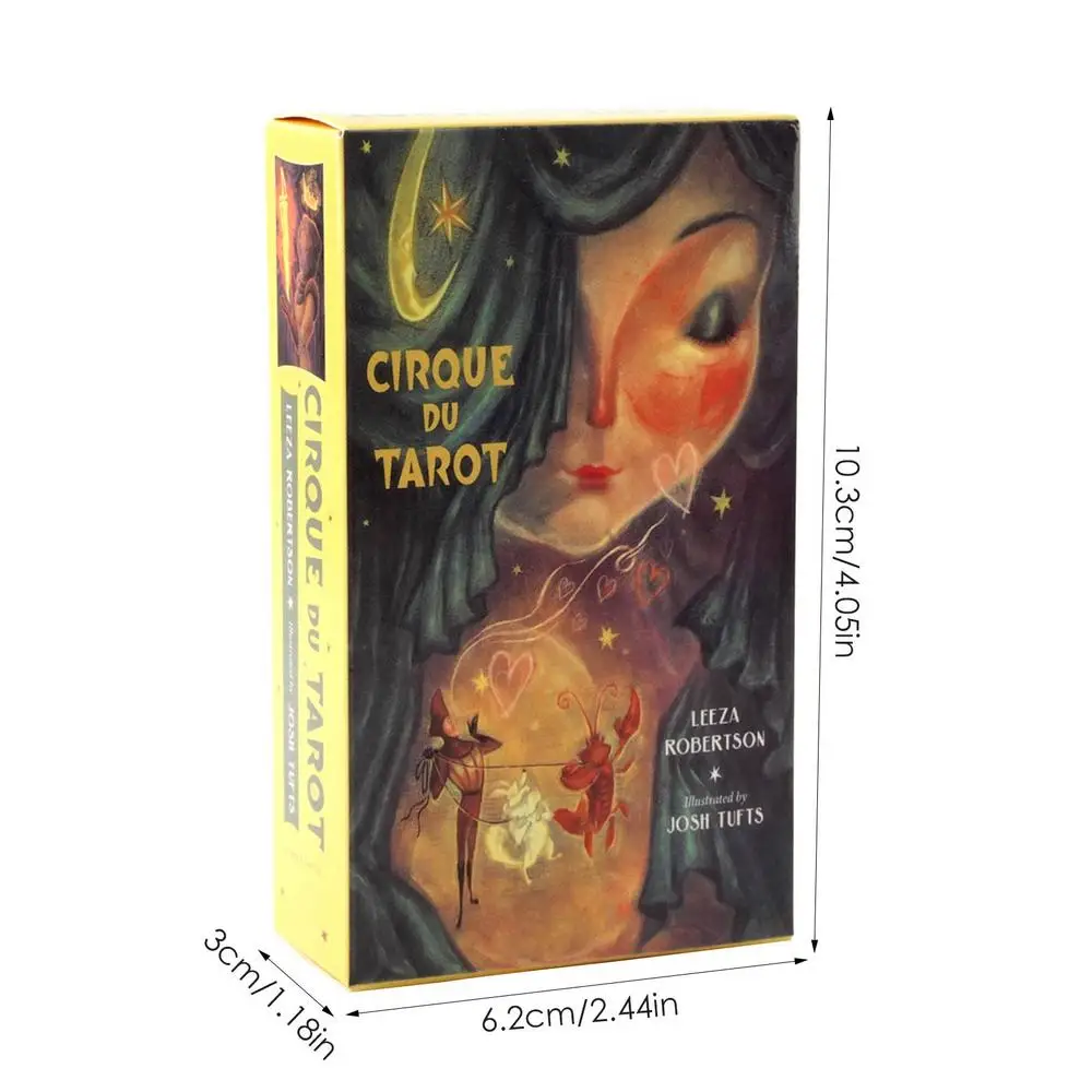 Cirque Du Tarot Decks 78 Card Tarot Deck Wysokiej jakości wróżby Gry planszowe Gry rozrywkowe na imprezy Okultystyczna gra karciana