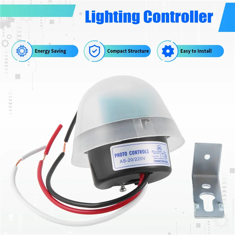 -RRKK 자동 자동 켜짐 꺼짐 Photocell 가로등 램프 스위치 C AC 220V 50-60Hz 10A 사진 제어 Photoswitch 센서 스위치