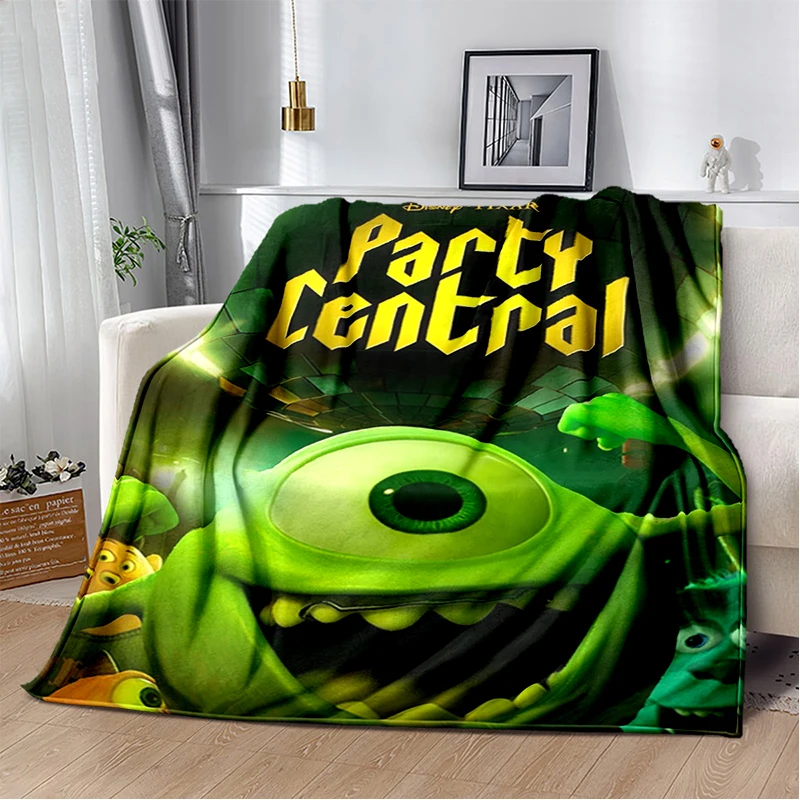 2025 New Monsters,Inc Mike James P Cartoon Disney Gift Soft Flannel Blanket,Throw Blanket for Beds Sofa Home Bedroom Kids Cover
