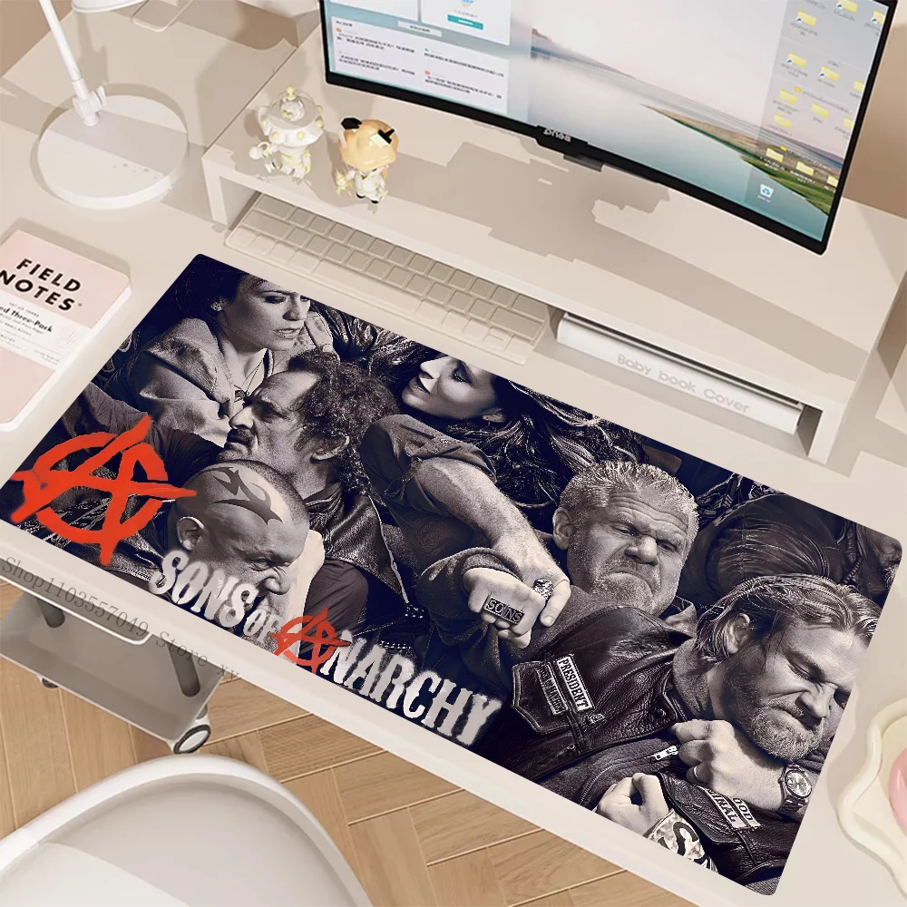 Sons Of Anarchy Mousepad Desk Mat Gaming Accessories Large Gaming Mouse Pad XXL Non-Slip Rubber Game Computer Keyboard Mousepad