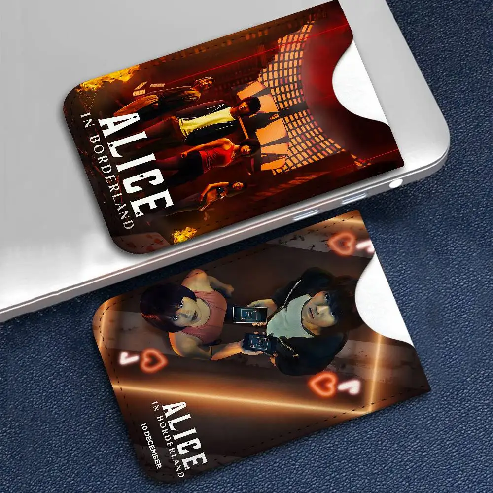 Hot TV Alice In Borderland Ultra Slim Men Leather Mini Wallet Lightweight Credit Bus ID Card Holder Case for Daily Business Use