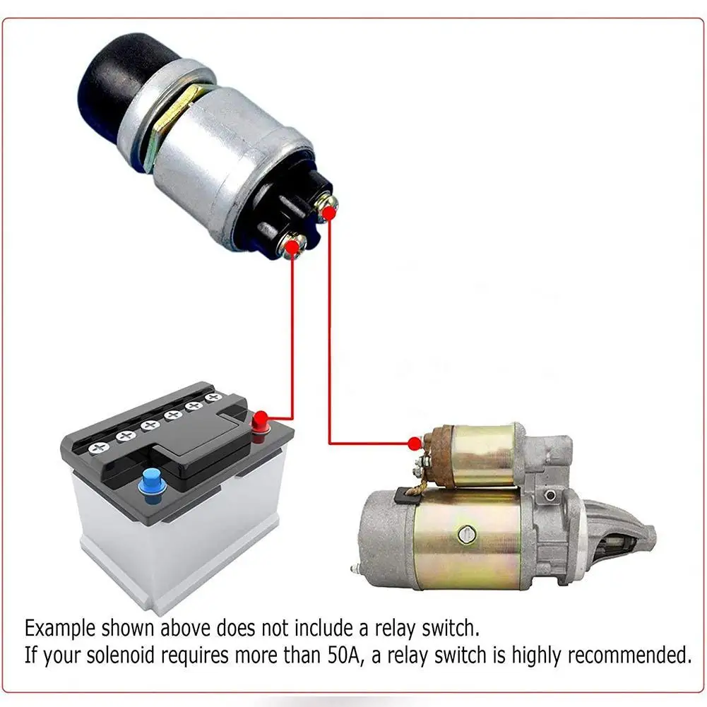 60A 12V DC Ignition Starter Switch Truck Engine Start Waterproof Push Boat Starter Horn Replacement Button Car Switch