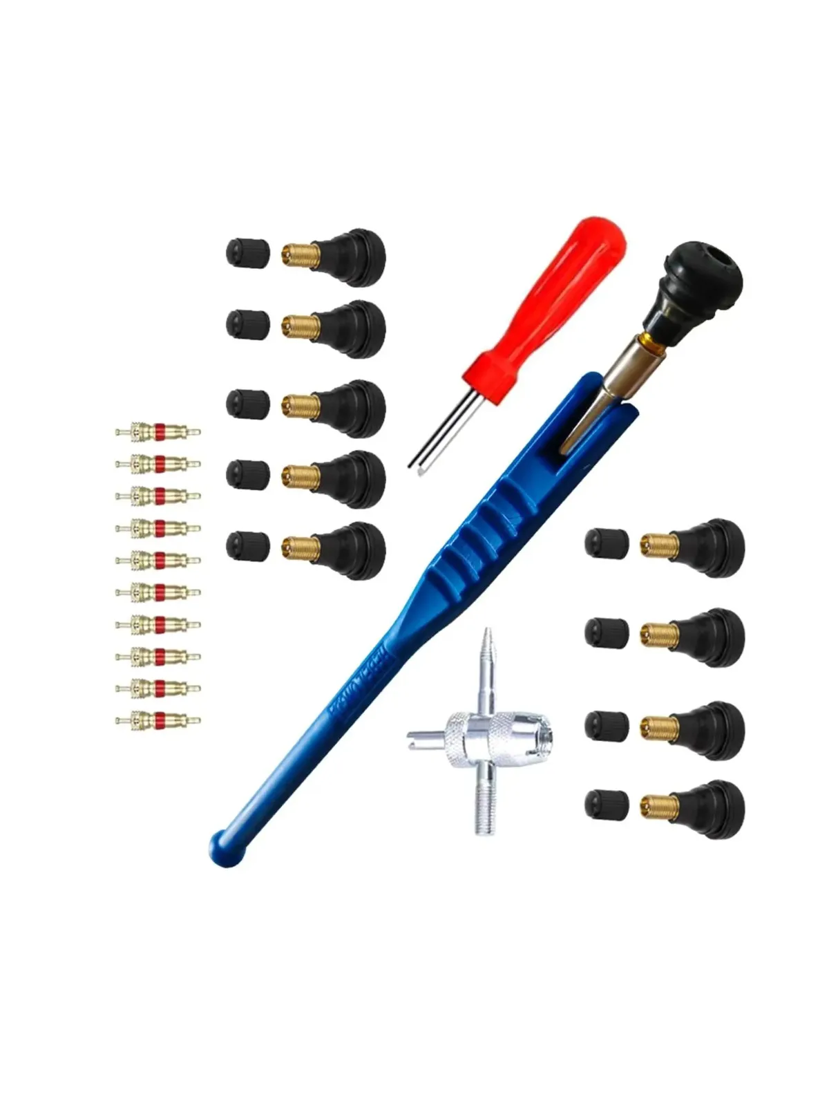 AliExpress NONE 23Pcs TR412 Car Accessories Multifunctional Tire Repair Install Tool Tyre Valve Removal Tool for Car Truck Motorcycle Bike