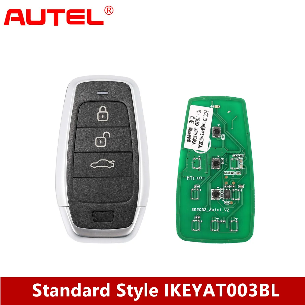 AUTEL MAXIIM IKEY Standard Style IKEYAT003BL 3 Buttons Independent Smart Key (Lock/ Unlock/ Trunk)