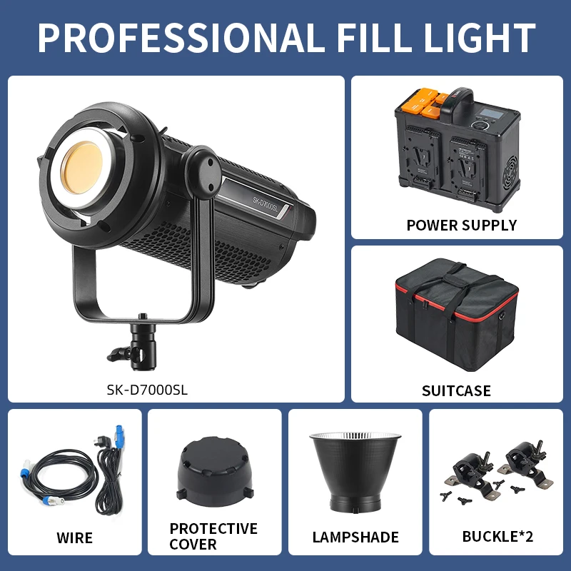 

Studio LED Video Light SK-D7000SL 700W Photography Lighting Continuous LightFor Film And Video Shooting