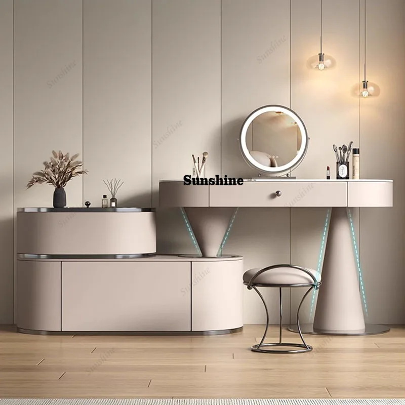 

Accessories Cabinet Dressing Table White Shelf Coffee Study Service Vanity Table Comfortable Beauty Vestidores Home