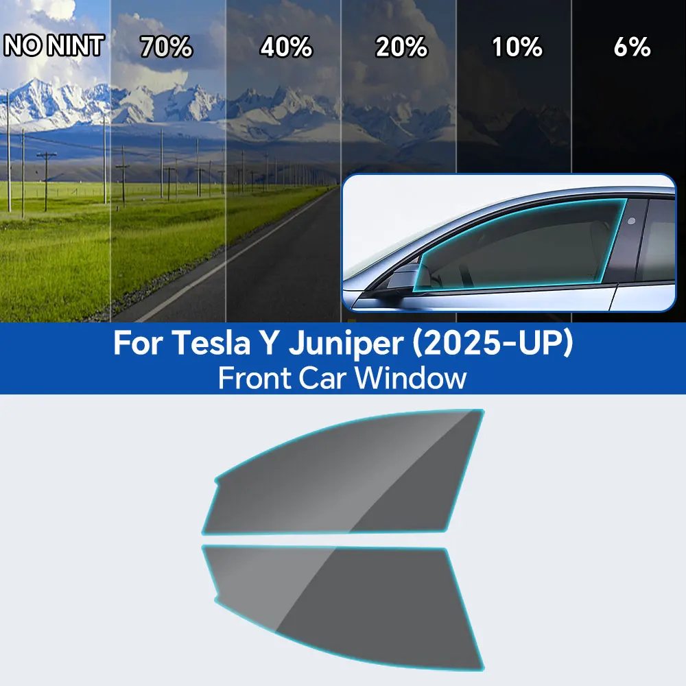 PFCC Auto Voor Achter Zijruit Voor Tesla Model Y Juniper Model y 2025 2026 Privacy UV Bescherming Tint Solar Film accessoires