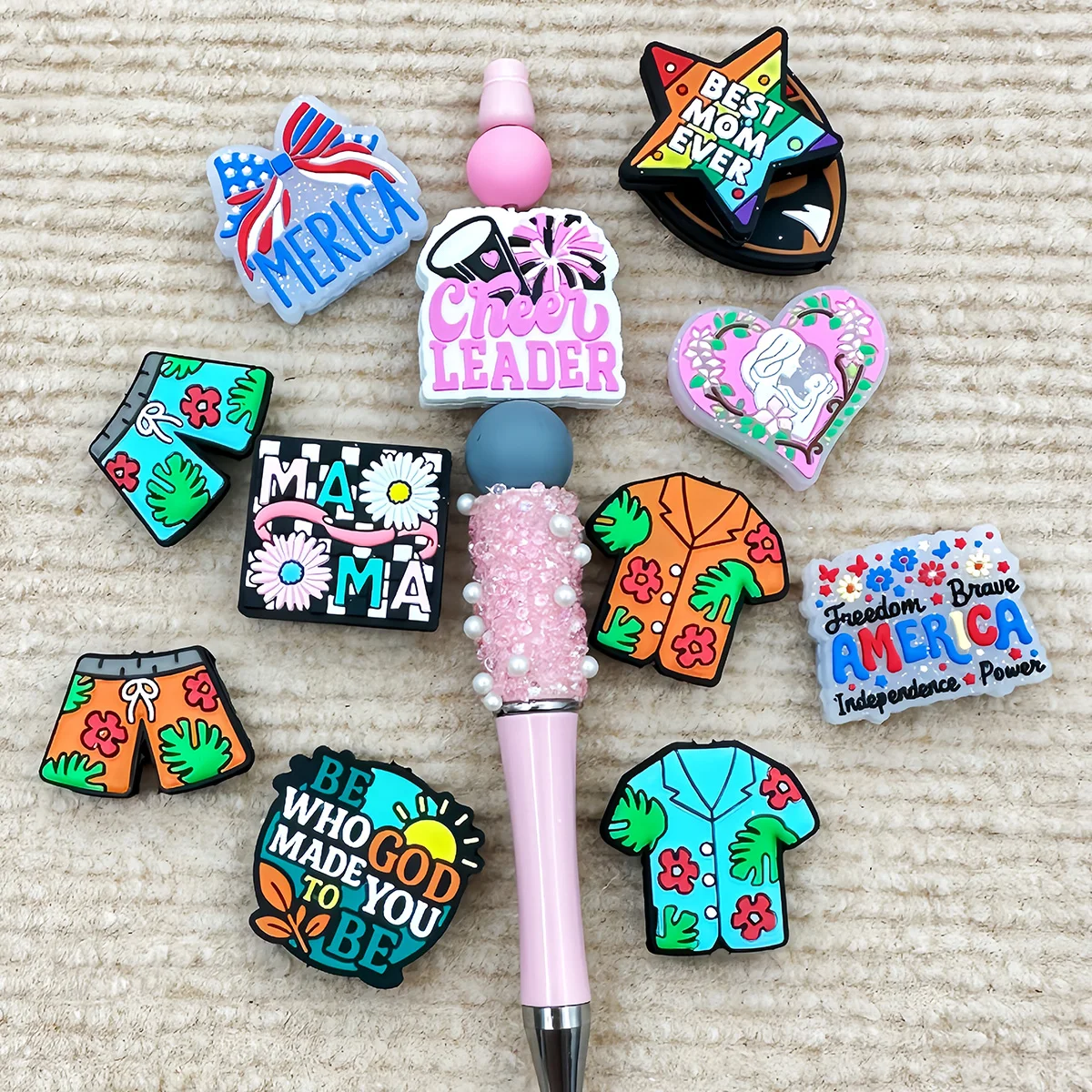 10PCS Silicone Beads New Summer Silicone Focal Beads BPA-free Baby Necklace  Pendant DIY Jewelry Pacifiers Accessories Gifts view 2