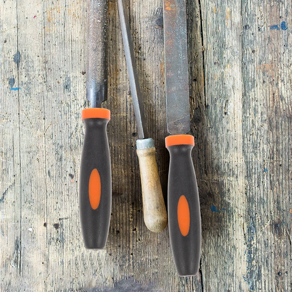

24Pcs Two Color File Handles Rubber Grip for Wood Metal Files Home Repair Kit Woodworking Tools Durable AntiSkid