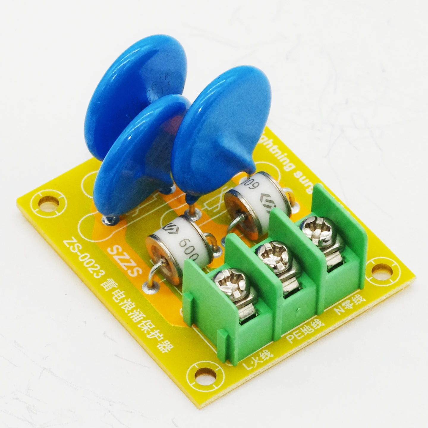 Surge lightning protection device for AC power supply, gas tube discharge varistor, overvoltage protection