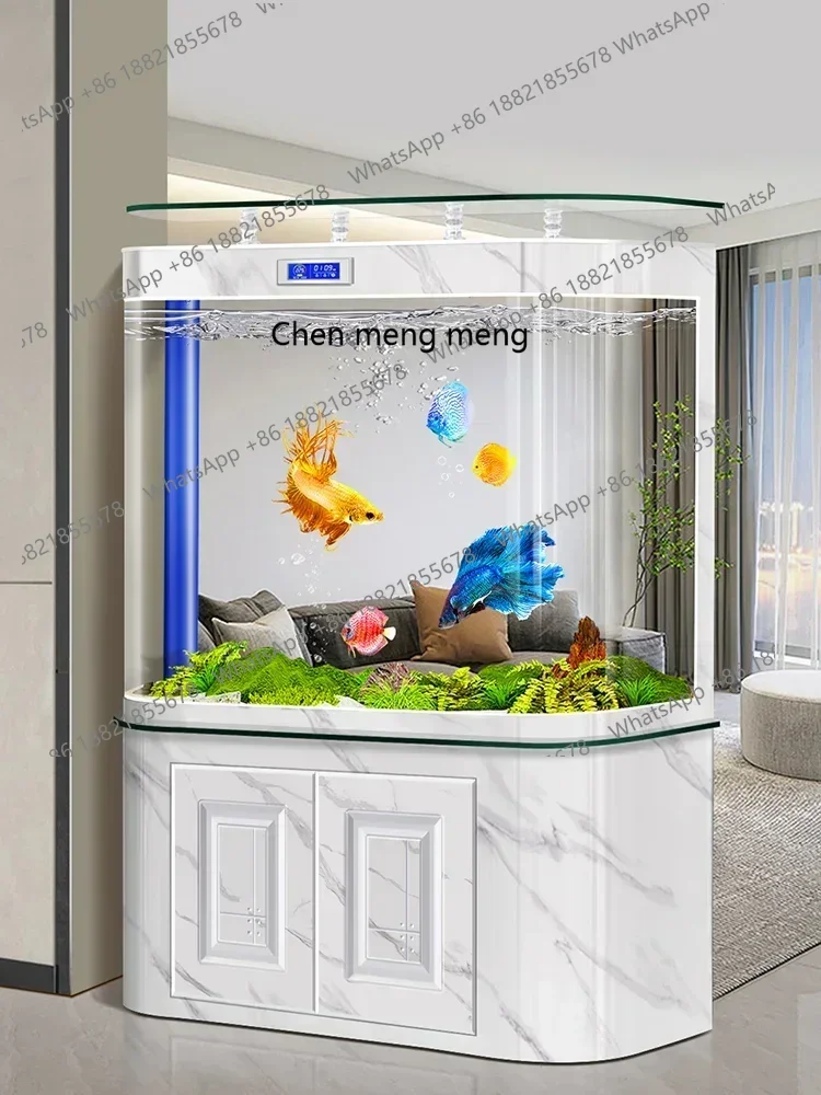 2003Living Room Large Double Circle Wall Bottom Filter Ecological Aquarium Intelligent Fish Globe Change Water