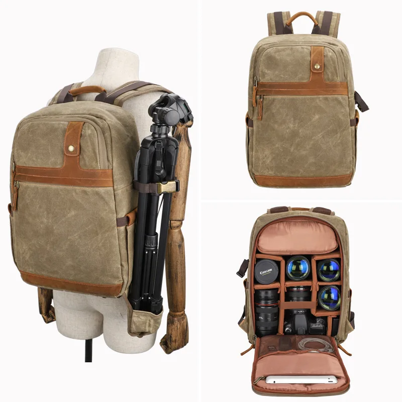 

Shoulder Photography Backpack Outdoor Waterproof Canvas Bag Camera Bag Canon SLR Digital Camera Bag