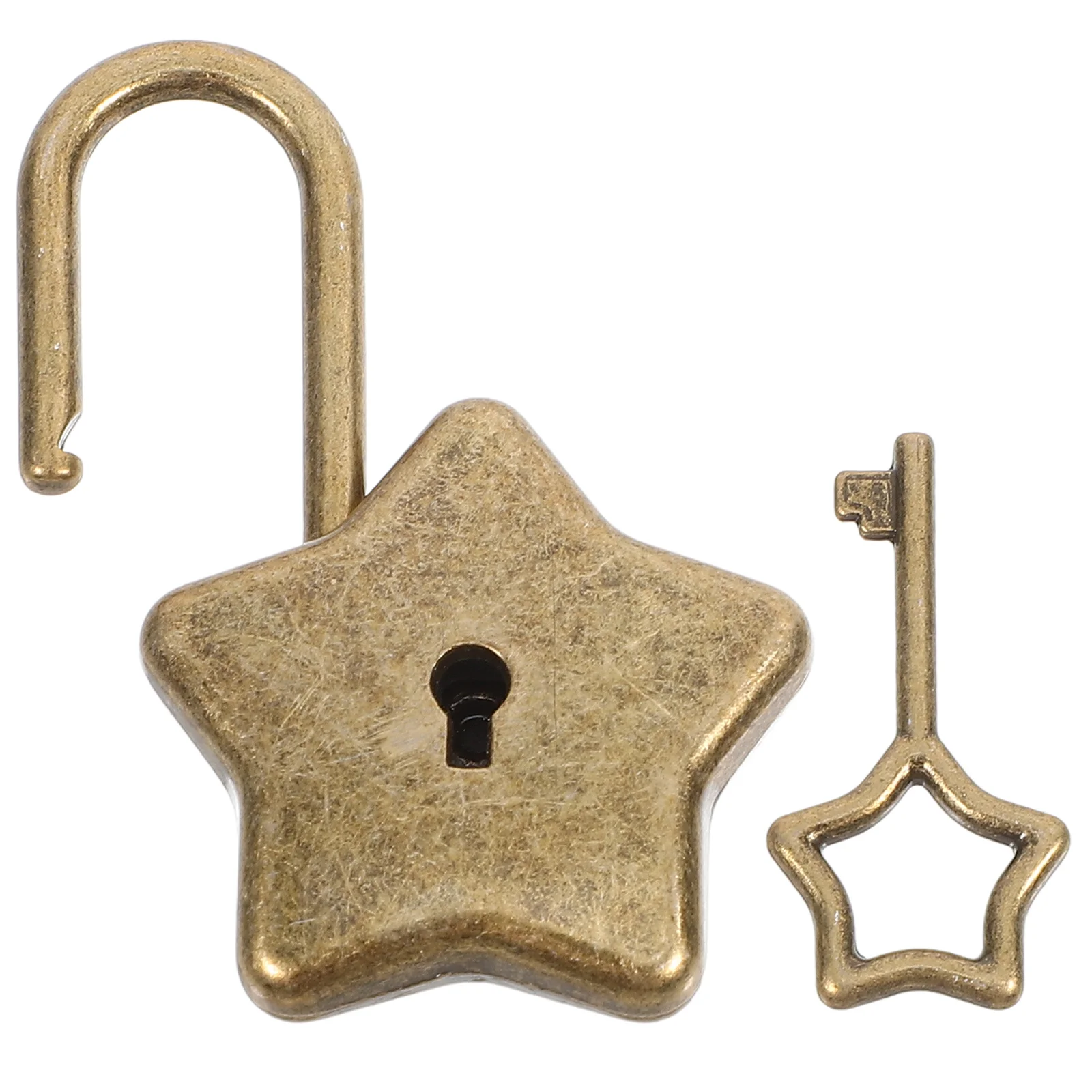 

1Set Star Shaped Padlock for Diary Safe Light Zinc Alloy Material Sturdy Keys Easy Open Travel Luggage Locks Star Lock