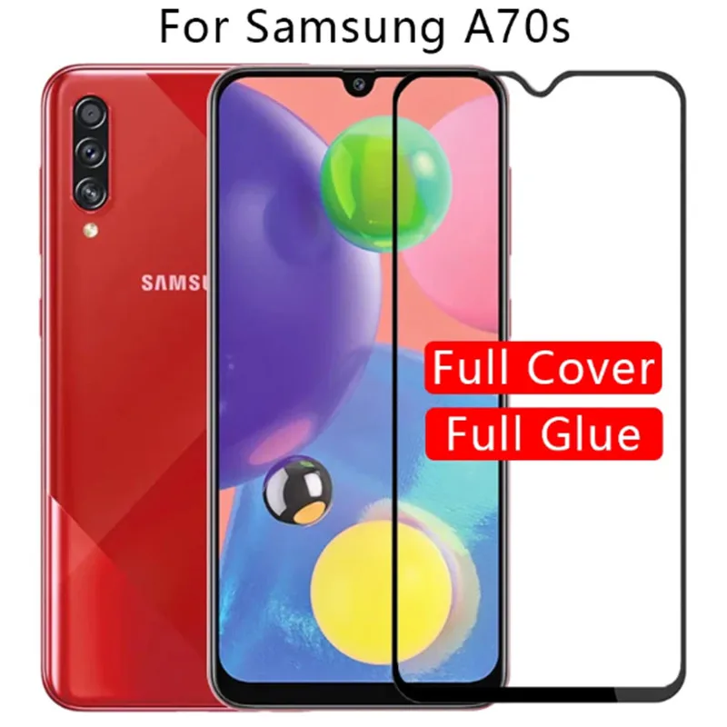 9D Tempered Glass For Samsung A70S galaxy A 70s Safety Screen Protector Protection on Samsung A70 S Full Cover Protective Glass