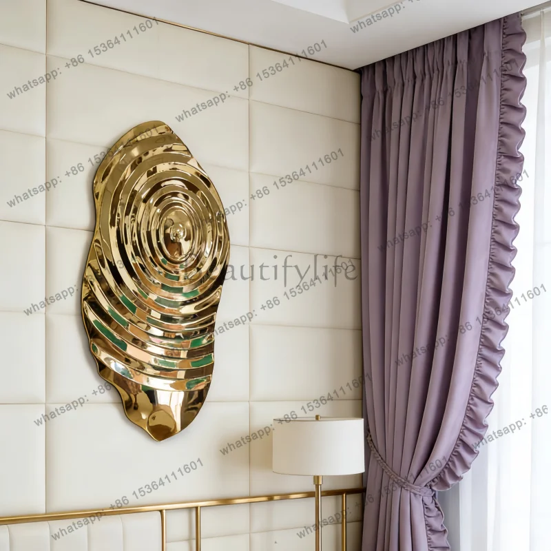 Premium Mirror-Finish Stainless Steel Water Ripple Wall Decor for Home & Hotel, bedroom, villa, shop, hotel wall