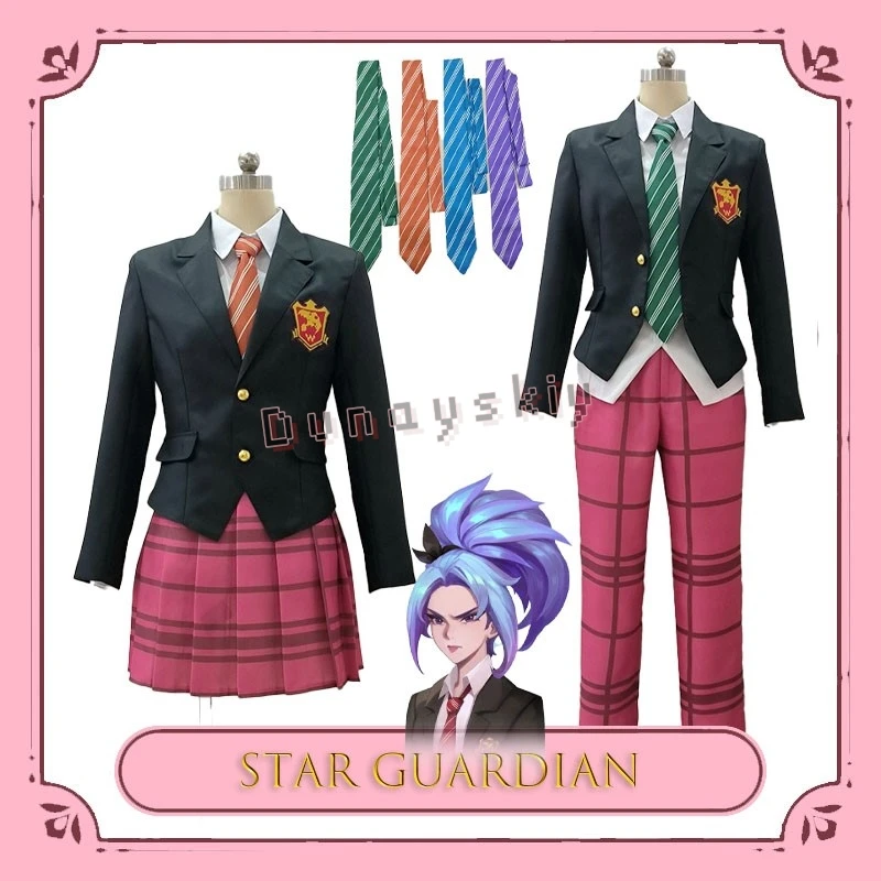 Star Guardian School Uniform Cosplay одежда Suit Japanese School Uniform  Girls JK Shirt Multiple Colors Game Lolita Jirai Kei