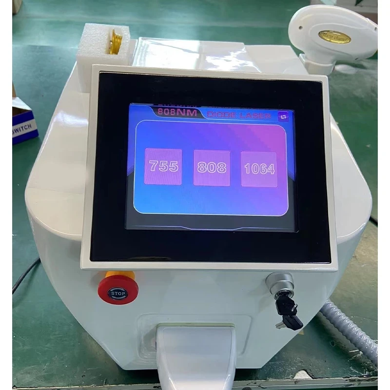 Diode Laser 755 808 1064nm Multi Wavelengths Hair Removal Machine Cooling Head Painless Laser Epilator Face Body Hair Removal