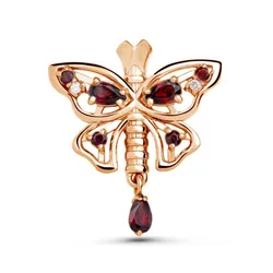 Harong New Thyroid Gland Butterfly Brooch Zircon Enamel Pin Endocrinology Lapel Badge for Medical Student Internship Gift